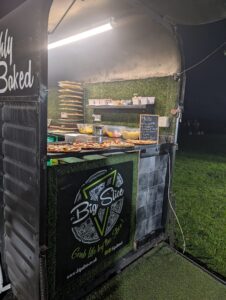 Big Slice doing stone baked pizza at Bordesley Park for an evening wedding
