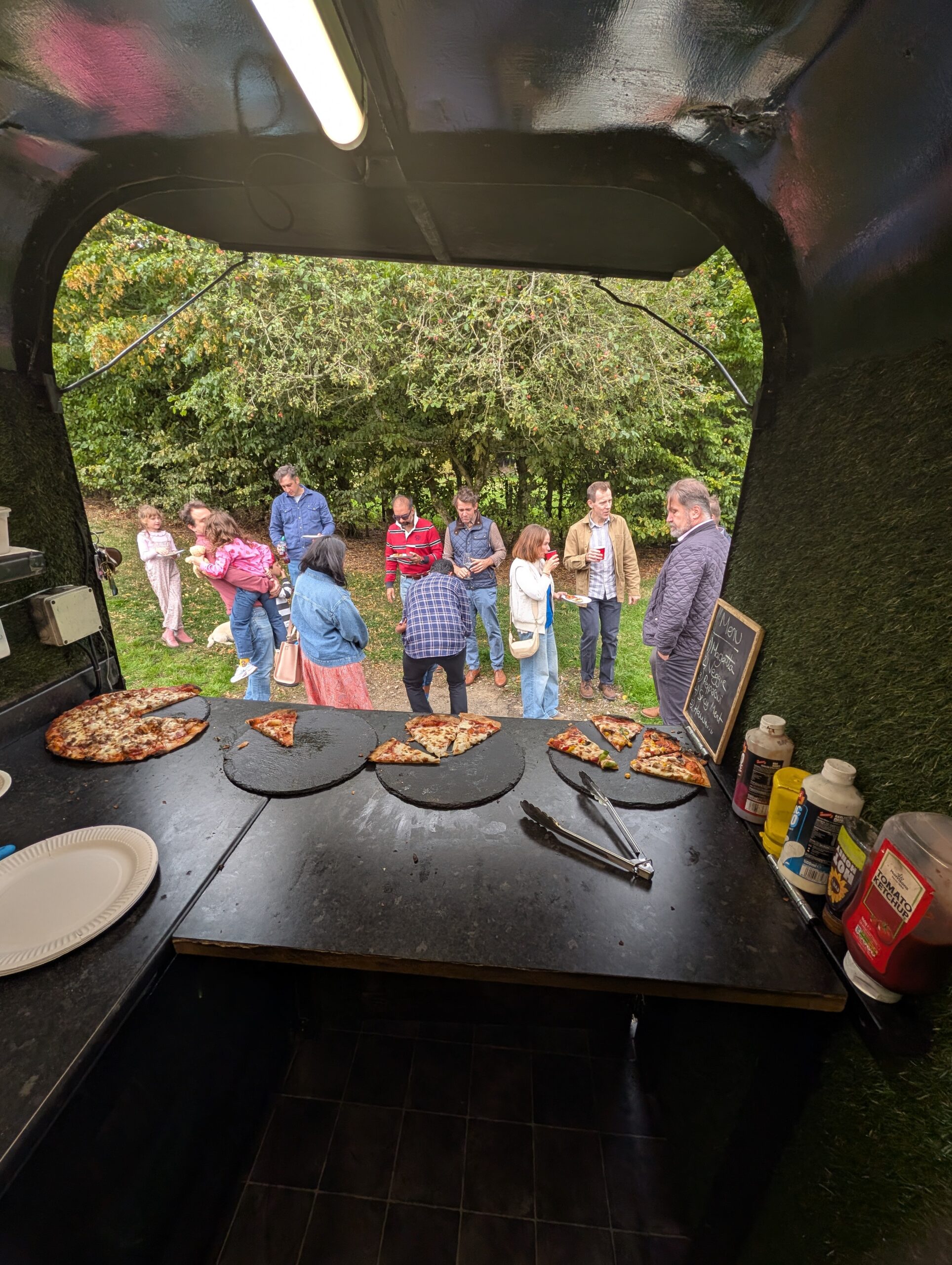 Big Slice serving stone baked pizza in Stroud, Eagles nest farm with our pizza only buffet.